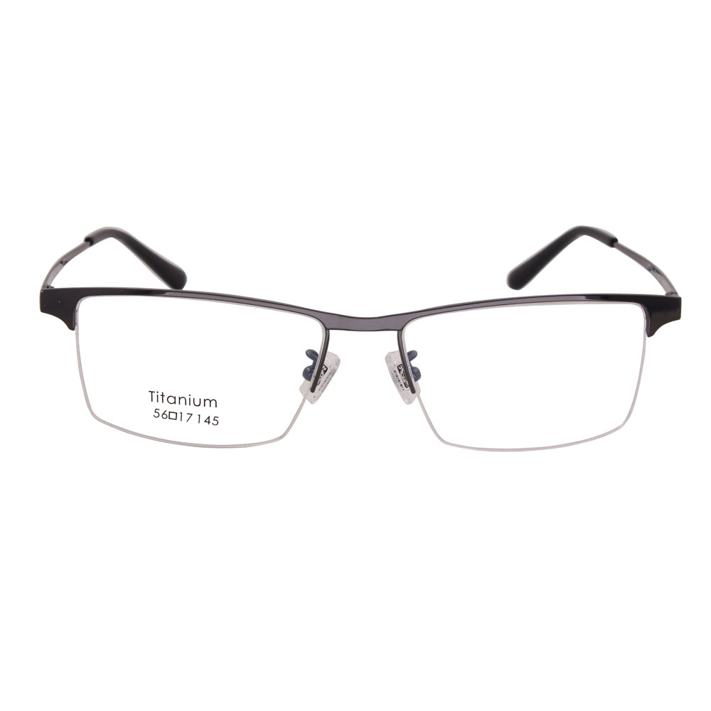 Factory Custom Men Luxury Half Frame Titanium Optical Frame
