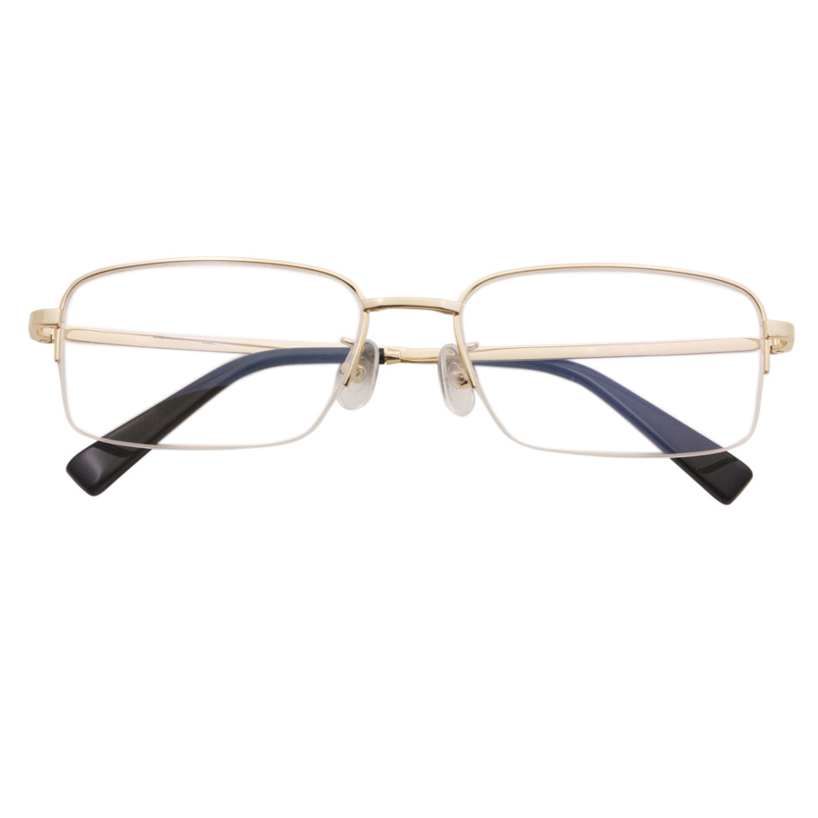 Half Frames Retro Fashion Square Men Titanium Optical Frame