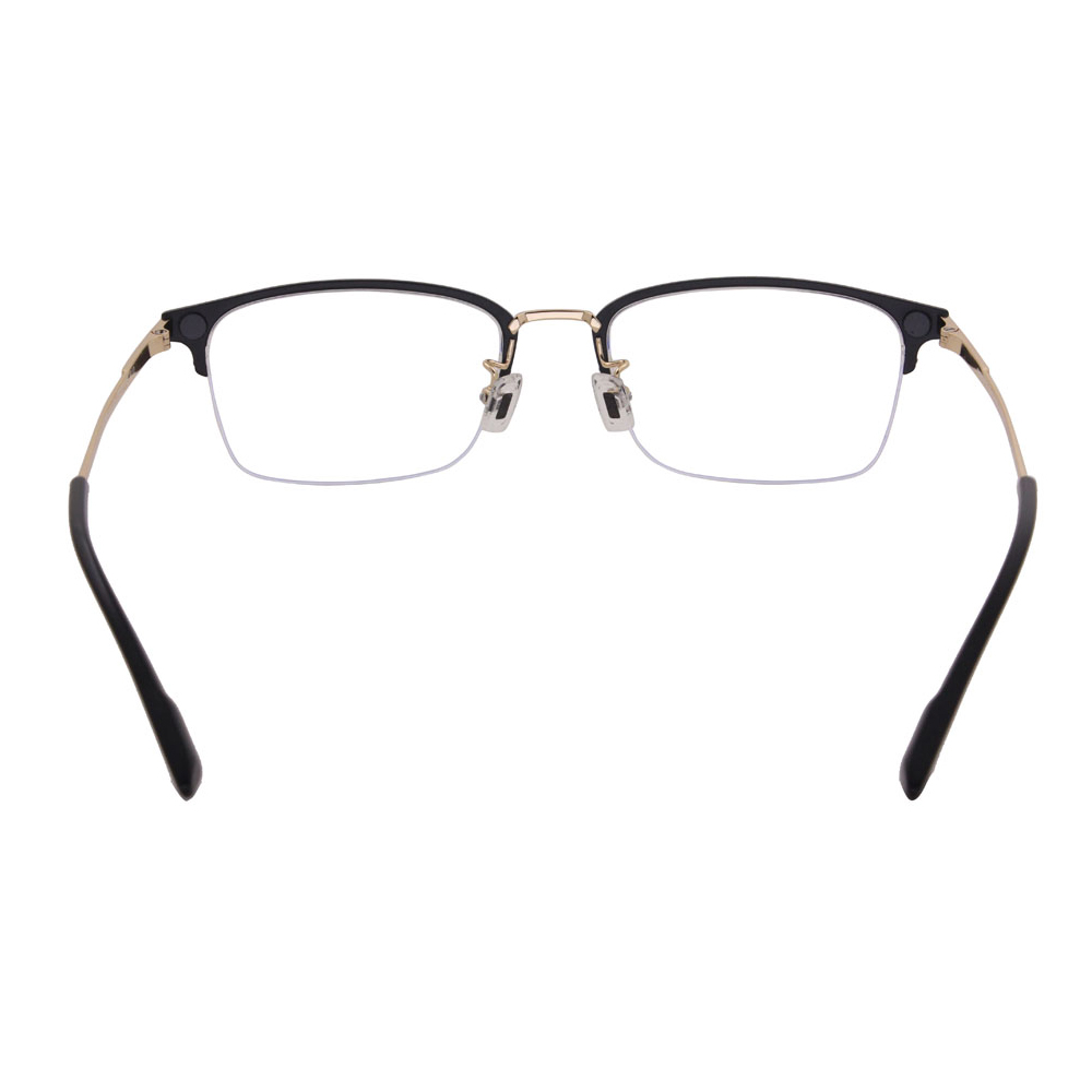 Men Brand Retro Custom Logo Half Frame Titanium Optical Frame