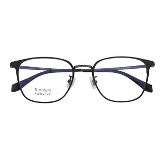 Classic Brand Retro Anti Blue Light Black Titanium Glasses