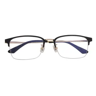 Men Brand Retro Custom Logo Half Frame Titanium Optical Frame