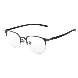 Half Frame Round Classic Anti Blue Light Titanium Glasses