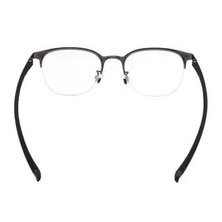 Half Frame Round Classic Anti Blue Light Titanium Glasses