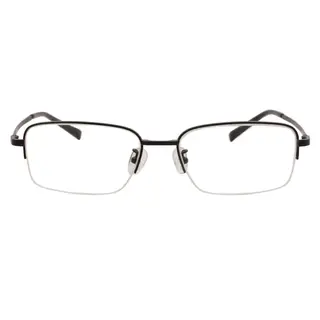 Half Frame Square Custom Logo Black Titanium Optical Frame