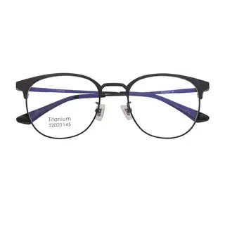 Black Fashion Custom Logo Unisex Titanium Optical Frame
