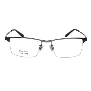 Factory Custom Men Luxury Half Frame Titanium Optical Frame