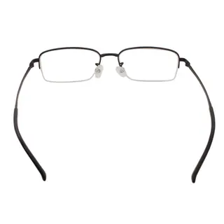 Half Frame Square Custom Logo Black Titanium Optical Frame
