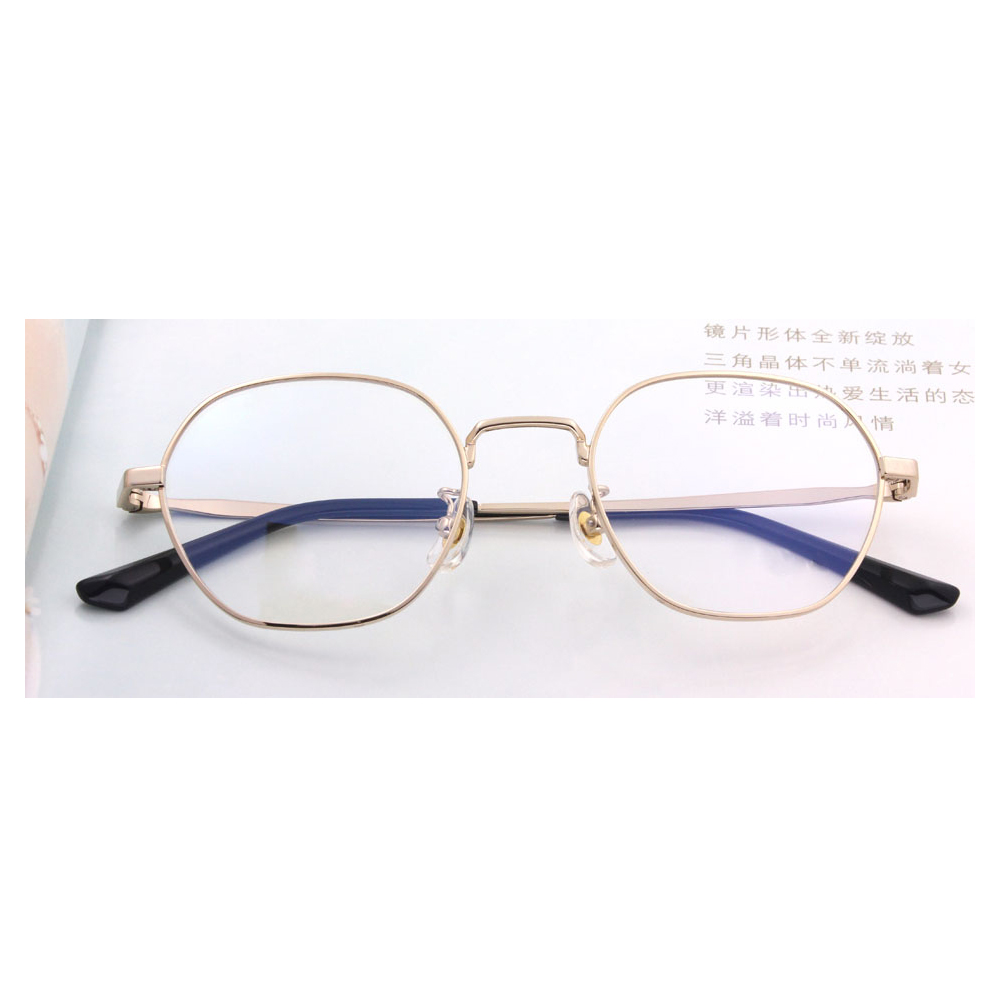 Retro Fashion Custom Logo Optical Titanium Eyeglasses Frame