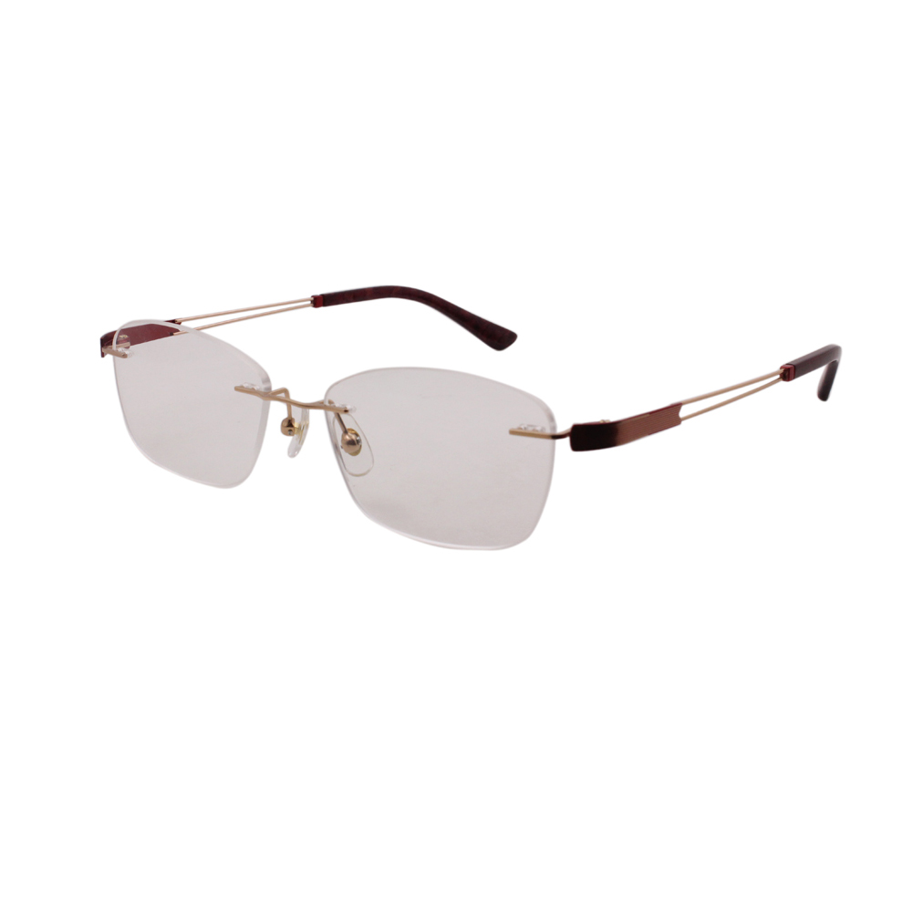 Top Sale Women Fashion Rimless Custom Logo Titanium Glasses