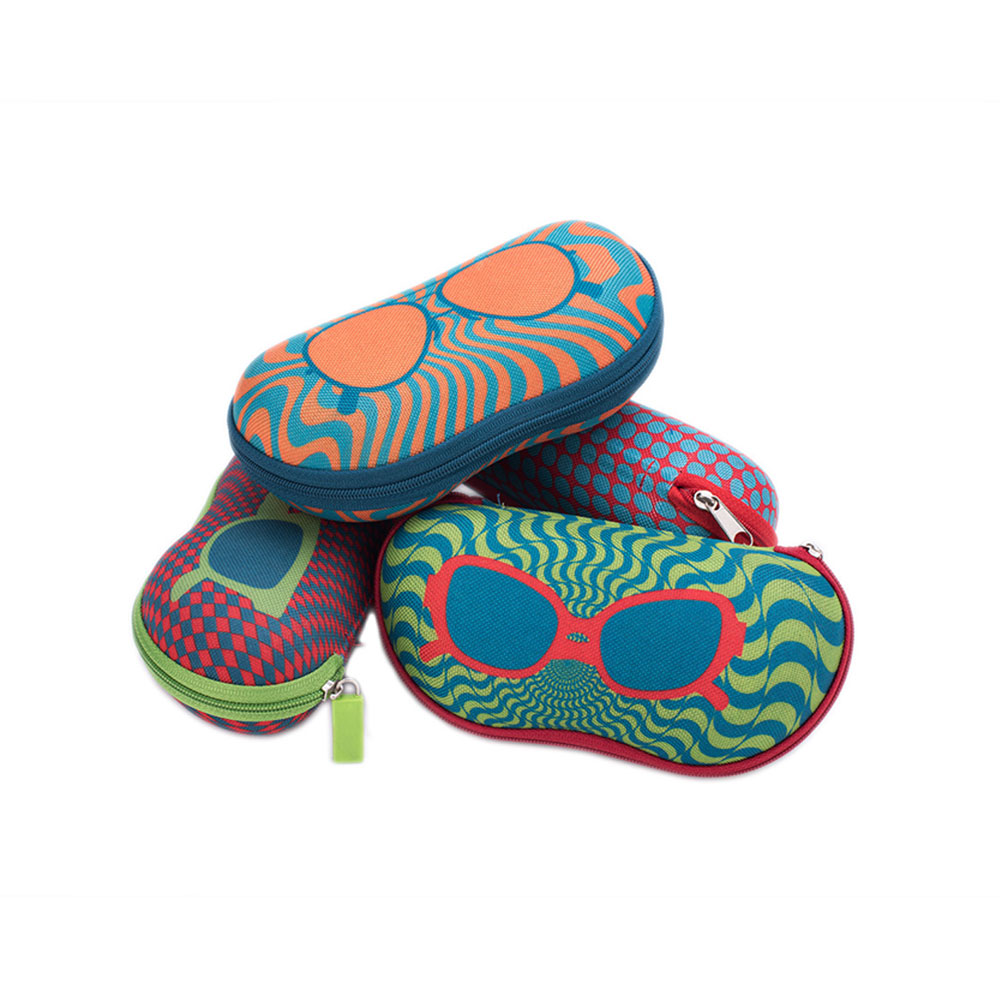 High Quality Custom Patterned Zipper EVA Sunglasses Cases