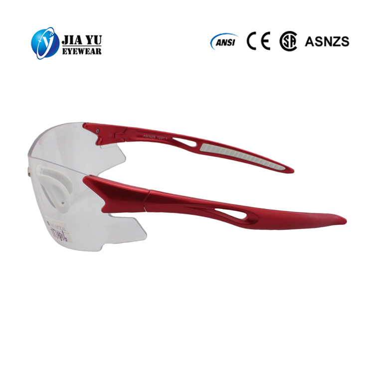 Ansi z87.1 Plastic One Piece Clear Lens Protection Safety Glasses