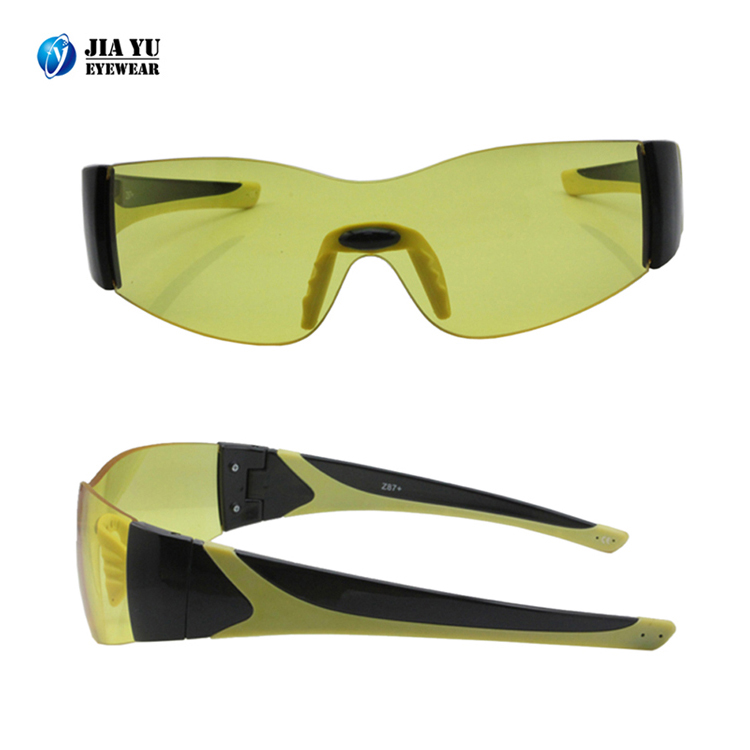 Ansi z87.1 uv Block Rimless Design Work Protective Safety Glasses Yellow