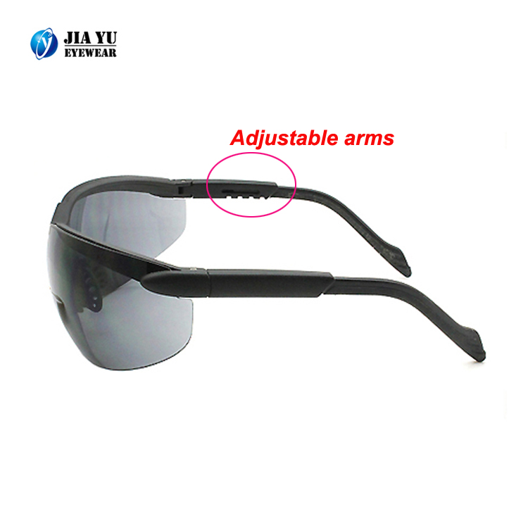 En166 Ansi Z87.1 Anti-Scratch Clear Anti-Fog Lens Adjustable Arms Dustproof Protective Safety Glasses