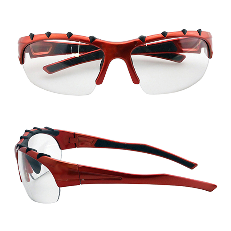 Factory Wholesale Adjustable Arms Transparent Lens Half Frame Safety Glasses