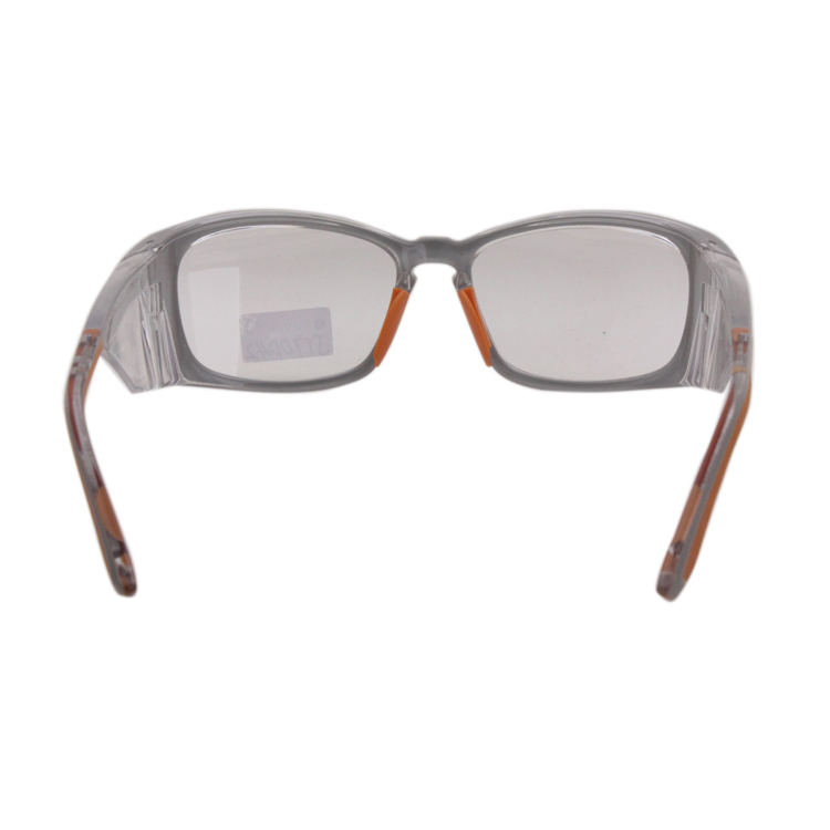 Hypoallergenic Rubber Temples Transparent Anti-Reflective Polycarbonate Safety Glasses