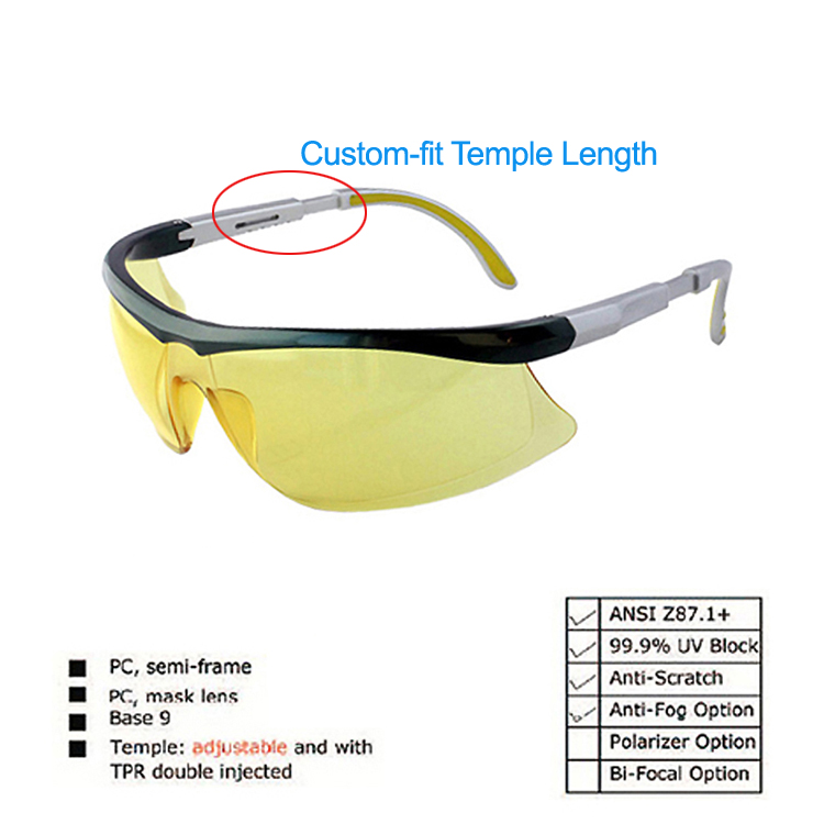 Polycarbonate Ansi z87.1 Construction Safety Glasses,As/nzs 1337 Safety Glasses