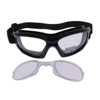 Military Safety Goggles, Bulletproof, Black, Anti-fog, TPU Frame