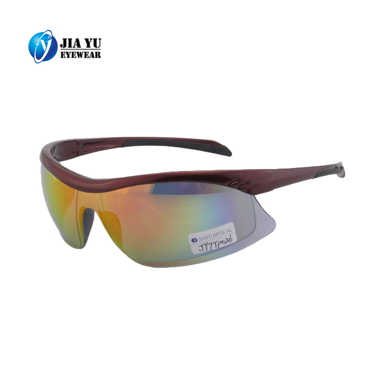 CE EN166 Standard of Mirrored Lens PC Frame Protective Safety Glasses