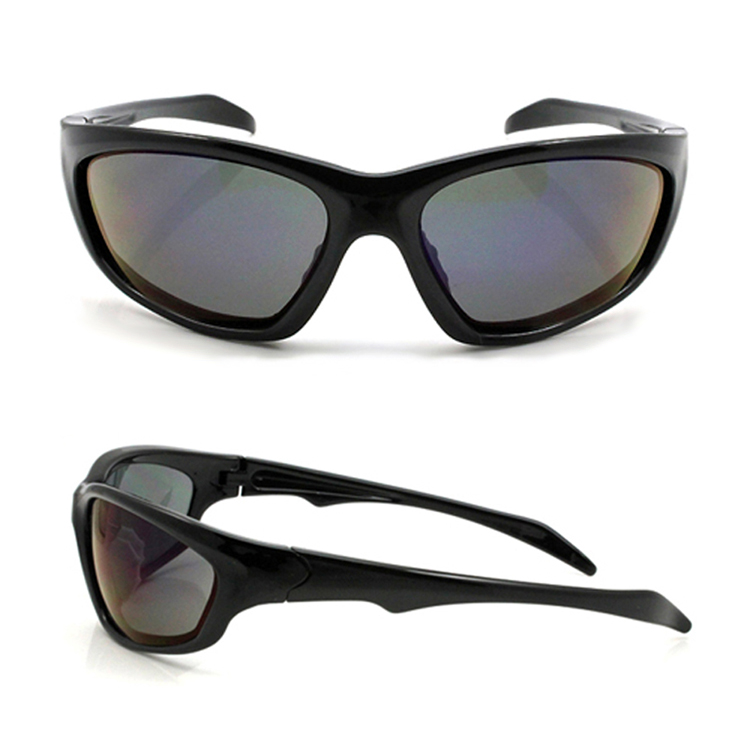 Customized Outdoor Running Glasses Black  Anti Scratch Sports Safety Sunglasses