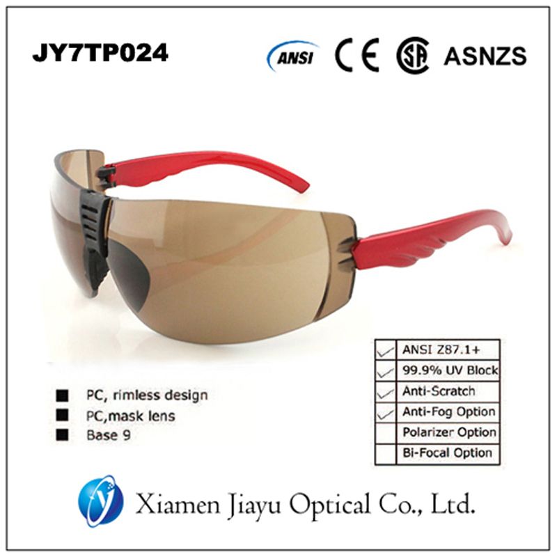 High Quality Sports One Piece Anti Scratch Safety Glasses Ansi z87.1