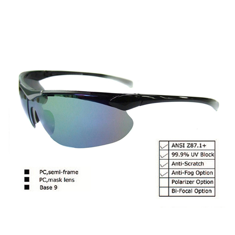 Hot Sale Mirror Anti Scratch UV400  Polarized Sport Safety Glasses