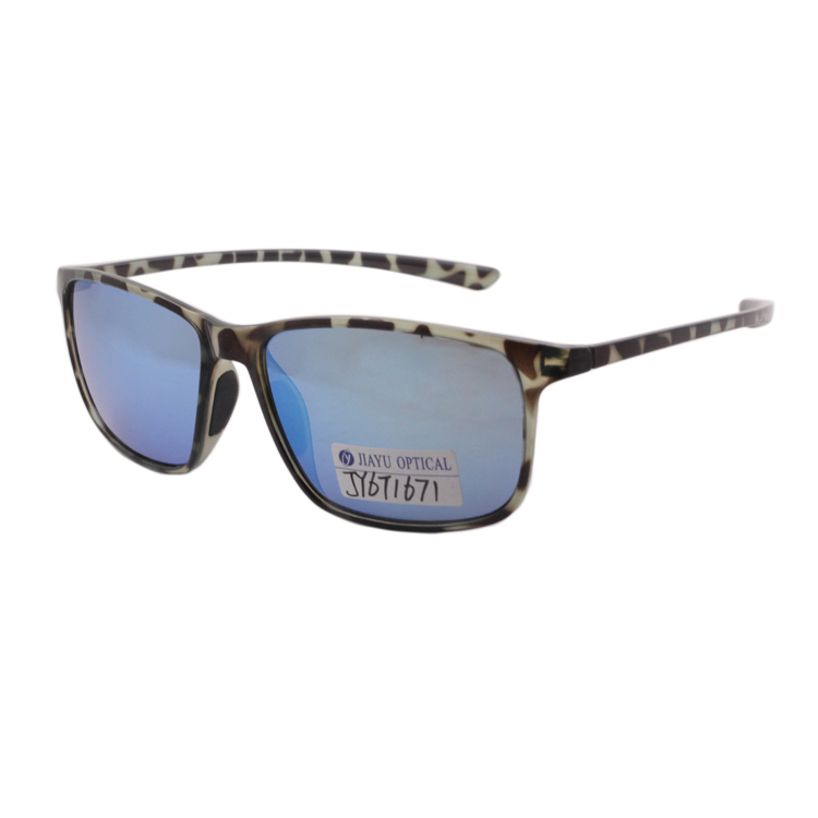 New Designer Retro Square Fashion Mirrored UV400 Polarized Plastic Sunglasses with Logo