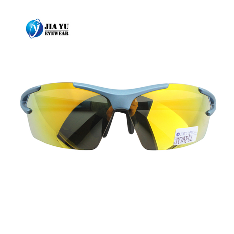 Newest Trending Fashion Custom Logo Sport Running Glasses Mirror Lens Cycling Safety Sunglasses