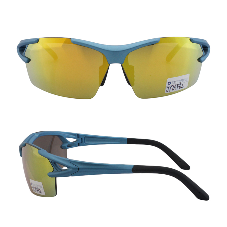 Newest Trending Fashion Custom Logo Sport Running Glasses Mirror Lens Cycling Safety Sunglasses