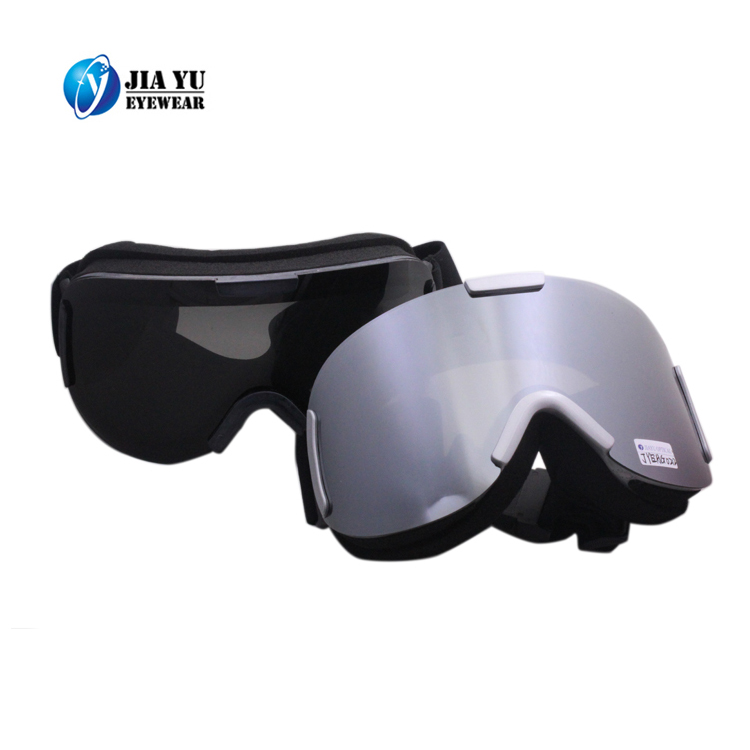 White Mirror Lens Custom Designer Snow Ski Goggles