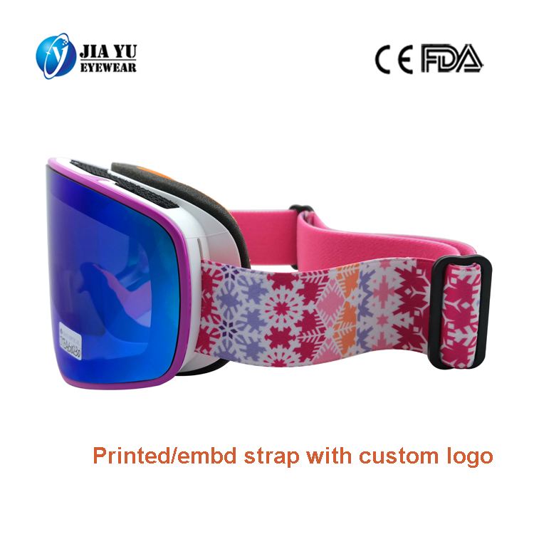 Custom Snowboard Goggles, TPU Frame, UV 400, Anti-fog, Dual Lens