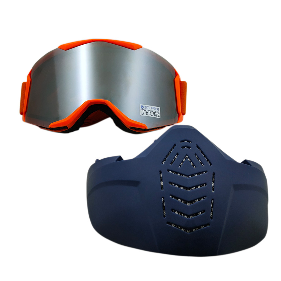 TPU Double PC Lenses CE Interchange Face Shield Ski Goggle
