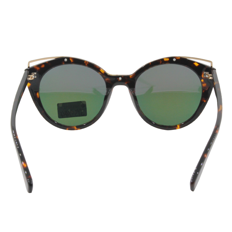 Brown Demi Fashionable Cat Eye Mirror Polarized Womens Acetate Sunglasses