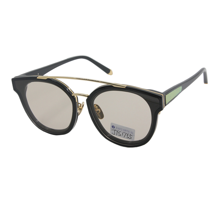 Designed Double Metal Bridge Women Customized Handmade UV 400 Protection Acetate Sunglasses