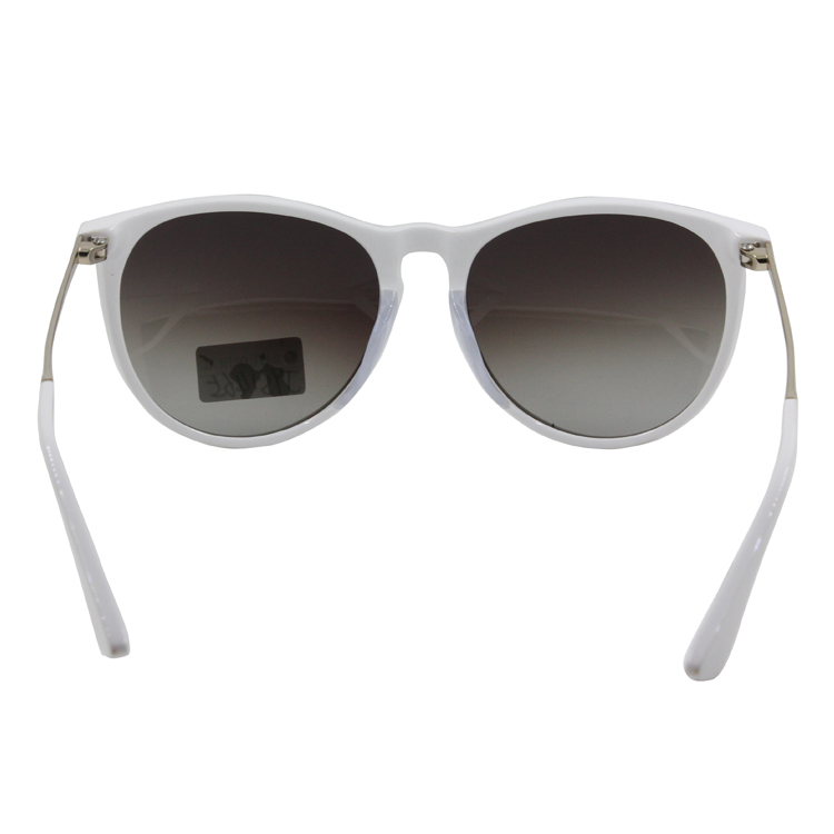 Designer Fashion Handmade Round White UV400 Acetate Sunglasses