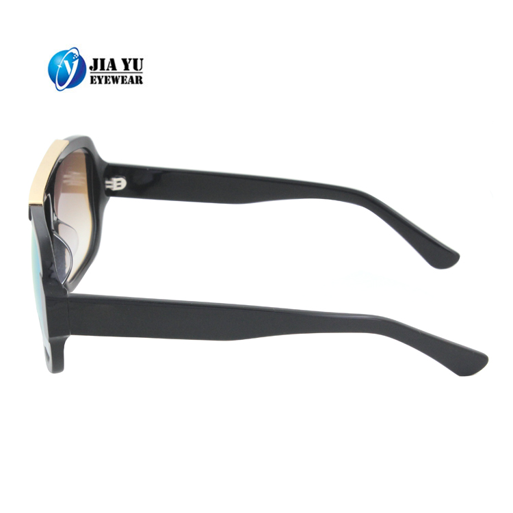 Designer Polarized Square Black Oversized  Acetate Sunglasses for Men