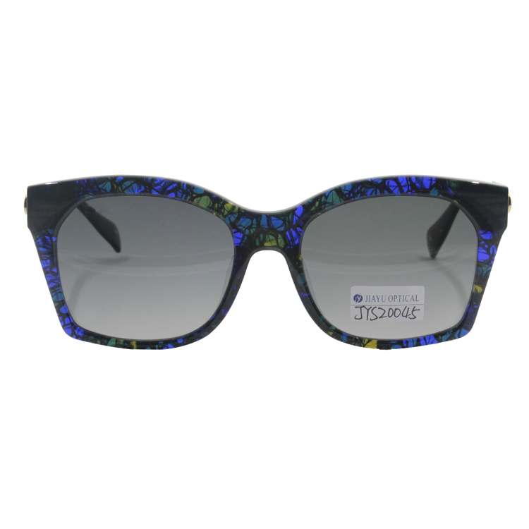 Fashion Women Custom Logo Metal Arms Design Sun Glasses Polarized Sunglasses Acetate