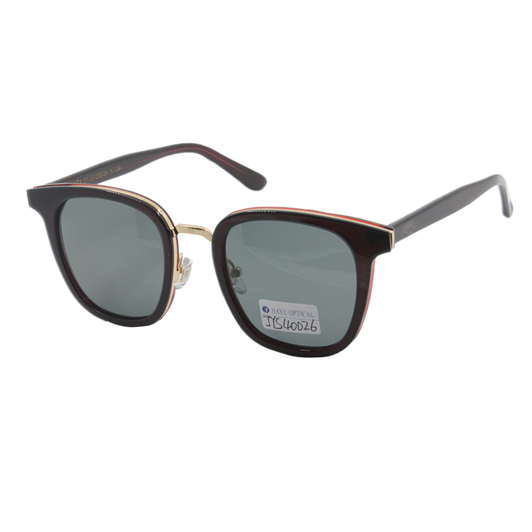 High Quality Fashionable Custom Logo Mirrored Polarized Nose pads Acetate Sunglasses