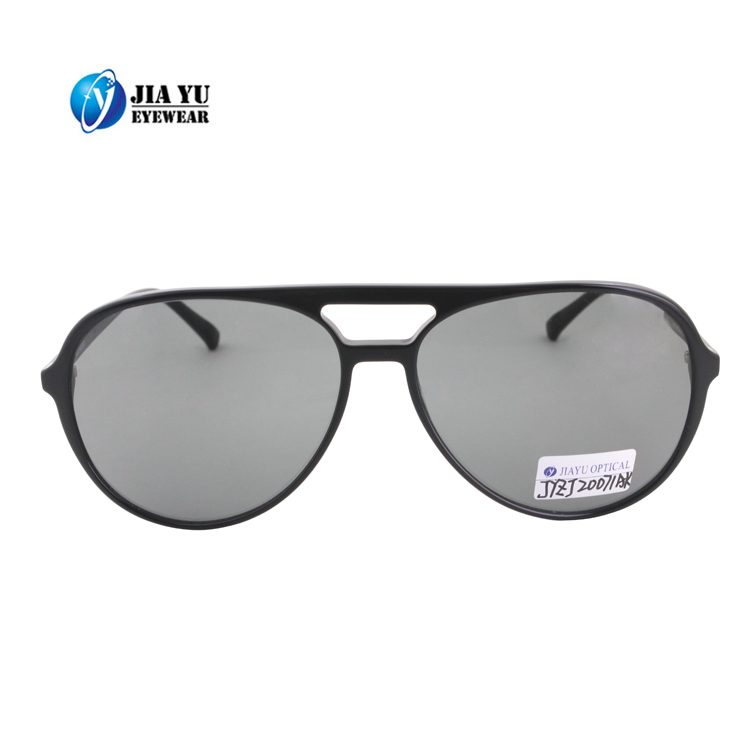 High Quality Handmade Double Bridge Round Acetate Men Sunglasses