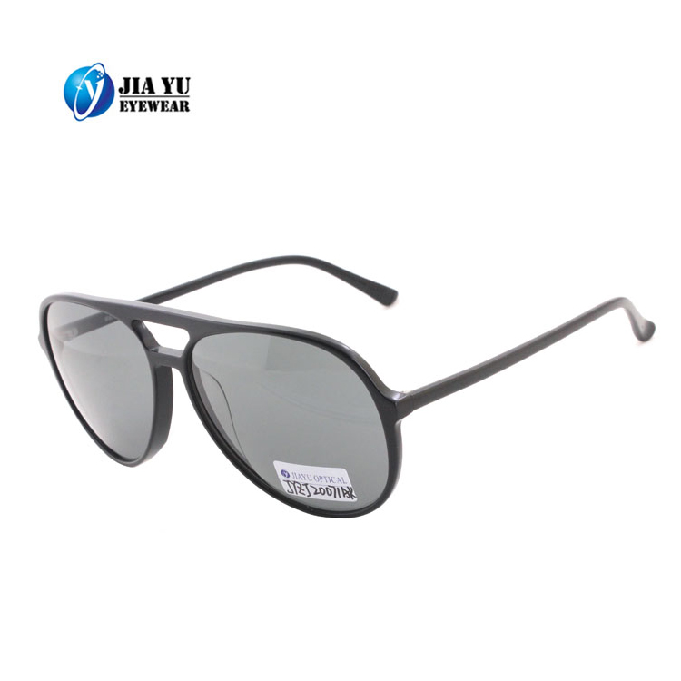 High Quality Handmade Double Bridge Round Acetate Men Sunglasses