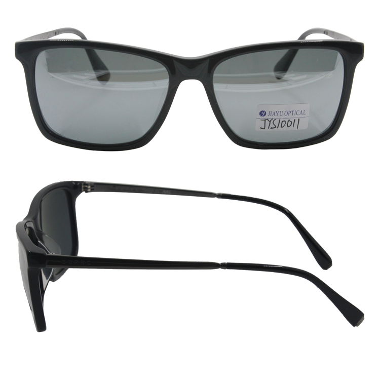 High Quality Men Square Sunglasses Fashion Alloy Arms Sunglasses Acetate