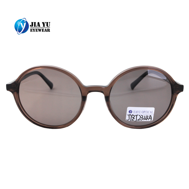 High Quality Round Fashion Mens Handmade Retro Acetate Sunglasses