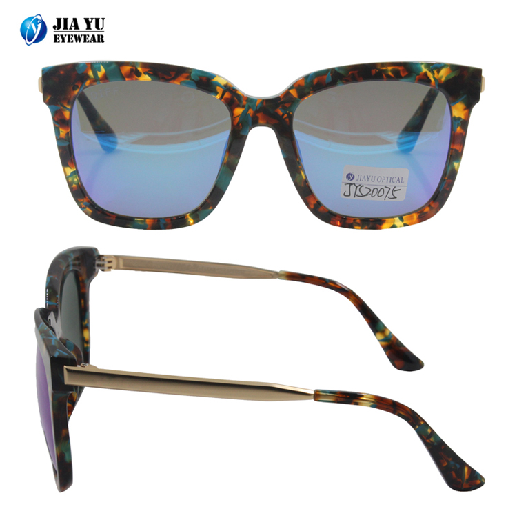 High Quality Square Custom Logo Polarized Summer Acetate Sunglasses
