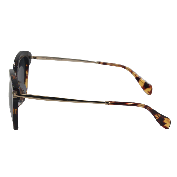 High Quality Women Fashion Transparent Tortoiseshell Cat Eye Acetate Sunglasses Polarized Custom logo