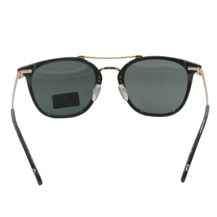 Hot Sale Round Handmade Double Meatal Bridge Acetate Polarized Sunglasses for Men