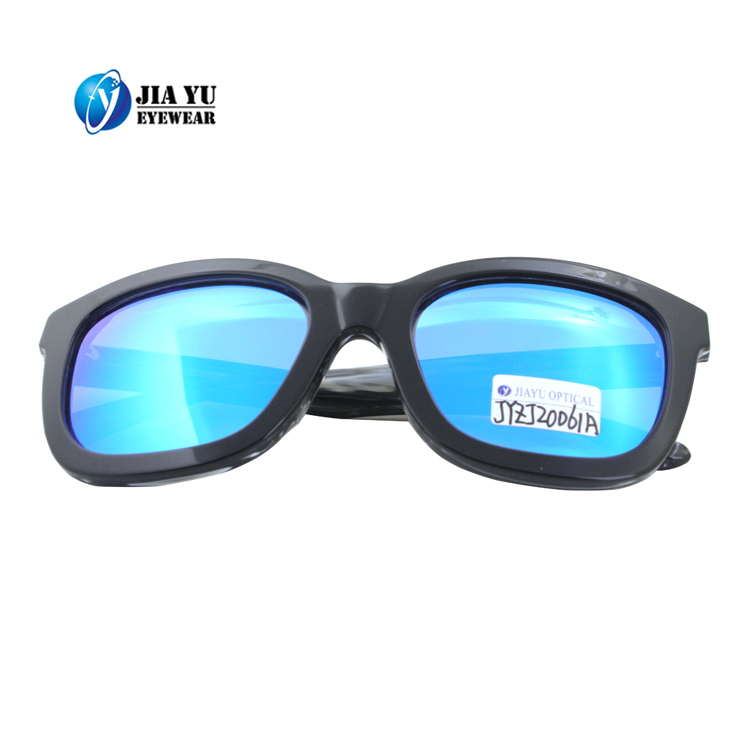 Name Brand Wholesale Custom Logo Polarized Mirror Lens Handmad Mens  Acetate Sunglasses