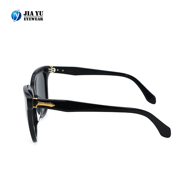 New Fashion Custom Sun Shades Polarized Polarized Black Acetate Sunglasses