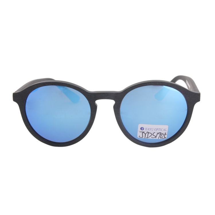 New Fashion Wood UV400 Polarized Retro Round Women Acetate Sunglasses
