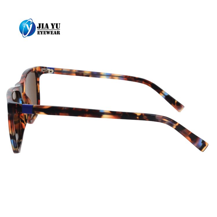 Polarized Lens Tortoise Square Sunglasses Handmade Acetate Sunglasses