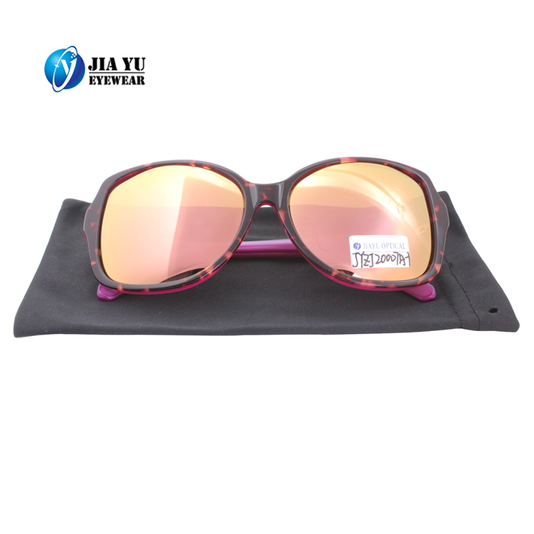 Polarized Sunglasses Acetate Shinny Mirror Lens Over Sized Sunglasses For Women