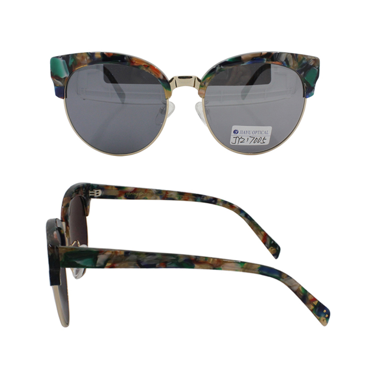 Top Quality Fashion Round Nose pads Designer Mirrored Handmade Acetate Polarized Men Sunglasses